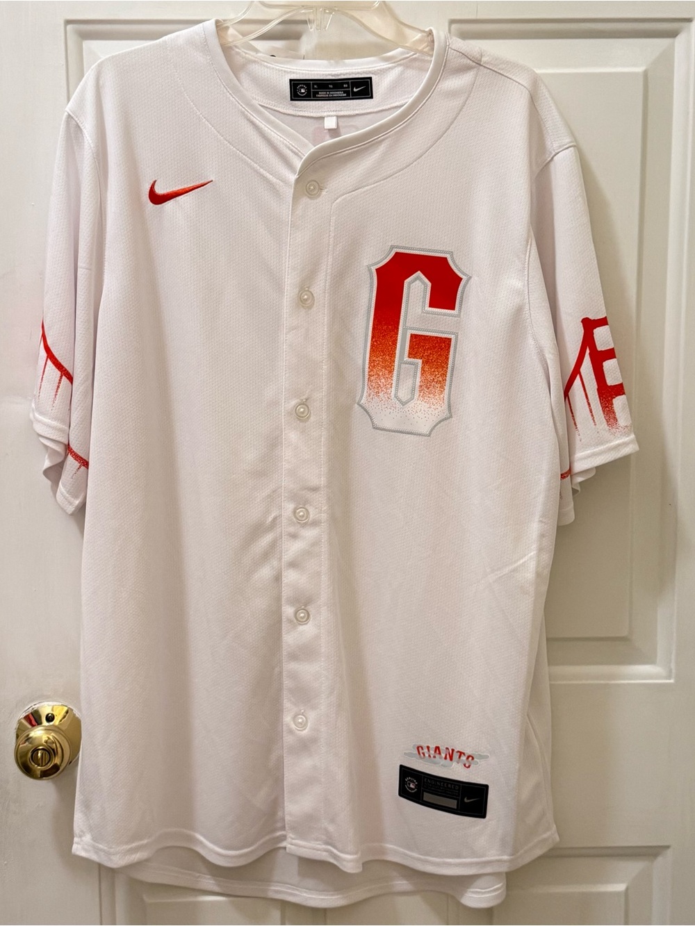 Nike White city connect Jersey with Orange 'G' Crest